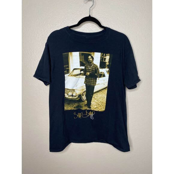 Snoop Dogg Graphic Tee Large Black 100% Cotton Vintage Style Hip Hop Shirt - Picture 3 of 5